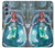 W3911 Cute Little Mermaid Aqua Spa Funda Carcasa Case y Caso Del Tirón Funda para Samsung Galaxy M34 5G