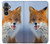 W0417 Fox Funda Carcasa Case y Caso Del Tirón Funda para Samsung Galaxy S23 FE