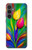 W3926 Colorful Tulip Oil Painting Funda Carcasa Case y Caso Del Tirón Funda para Samsung Galaxy S23 FE