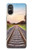 W3866 Railway Straight Train Track Funda Carcasa Case y Caso Del Tirón Funda para Sony Xperia 5 V