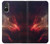 W3897 Red Nebula Space Funda Carcasa Case y Caso Del Tirón Funda para Sony Xperia 5 V