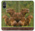 W3917 Capybara Family Giant Guinea Pig Funda Carcasa Case y Caso Del Tirón Funda para Sony Xperia 5 V