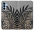 W3692 Gray Black Palm Leaves Funda Carcasa Case y Caso Del Tirón Funda para Samsung Galaxy A15 5G