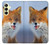 W0417 Fox Funda Carcasa Case y Caso Del Tirón Funda para Samsung Galaxy A25 5G