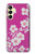 W3924 Cherry Blossom Pink Background Funda Carcasa Case y Caso Del Tirón Funda para Samsung Galaxy A25 5G