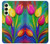 W3926 Colorful Tulip Oil Painting Funda Carcasa Case y Caso Del Tirón Funda para Samsung Galaxy A25 5G