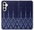 W3950 Textile Thai Blue Pattern Funda Carcasa Case y Caso Del Tirón Funda para Samsung Galaxy A35 5G