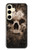 W0552 Skull Funda Carcasa Case y Caso Del Tirón Funda para Samsung Galaxy S24