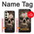 W0552 Skull Funda Carcasa Case y Caso Del Tirón Funda para Samsung Galaxy S24