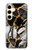 W3419 Gold Marble Graphic Print Funda Carcasa Case y Caso Del Tirón Funda para Samsung Galaxy S24