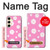 W3500 Pink Floral Pattern Funda Carcasa Case y Caso Del Tirón Funda para Samsung Galaxy S24