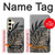 W3692 Gray Black Palm Leaves Funda Carcasa Case y Caso Del Tirón Funda para Samsung Galaxy S24