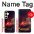 W3897 Red Nebula Space Funda Carcasa Case y Caso Del Tirón Funda para Samsung Galaxy S24