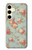 W3910 Vintage Rose Funda Carcasa Case y Caso Del Tirón Funda para Samsung Galaxy S24