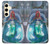 W3912 Cute Little Mermaid Aqua Spa Funda Carcasa Case y Caso Del Tirón Funda para Samsung Galaxy S24