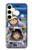 W3915 Raccoon Girl Baby Sloth Astronaut Suit Funda Carcasa Case y Caso Del Tirón Funda para Samsung Galaxy S24