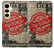 W3937 Text Top Secret Art Vintage Funda Carcasa Case y Caso Del Tirón Funda para Samsung Galaxy S24