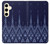 W3950 Textile Thai Blue Pattern Funda Carcasa Case y Caso Del Tirón Funda para Samsung Galaxy S24