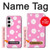 W3500 Pink Floral Pattern Funda Carcasa Case y Caso Del Tirón Funda para Samsung Galaxy S24 Plus