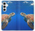 W3898 Sea Turtle Funda Carcasa Case y Caso Del Tirón Funda para Samsung Galaxy S24 Plus