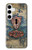 W3955 Vintage Keyhole Weather Door Funda Carcasa Case y Caso Del Tirón Funda para Samsung Galaxy S24 Plus