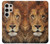 W2870 Lion King of Beasts Funda Carcasa Case y Caso Del Tirón Funda para Samsung Galaxy S24 Ultra