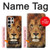 W2870 Lion King of Beasts Funda Carcasa Case y Caso Del Tirón Funda para Samsung Galaxy S24 Ultra