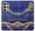 W3906 Navy Blue Purple Marble Funda Carcasa Case y Caso Del Tirón Funda para Samsung Galaxy S24 Ultra