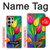 W3926 Colorful Tulip Oil Painting Funda Carcasa Case y Caso Del Tirón Funda para Samsung Galaxy S24 Ultra