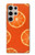 W3946 Seamless Orange Pattern Funda Carcasa Case y Caso Del Tirón Funda para Samsung Galaxy S24 Ultra