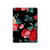 W3112 Rose Floral Pattern Black Funda Carcasa Case para iPad 10.2 (2021,2020,2019), iPad 9 8 7