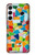 W3391 Abstract Art Mosaic Tiles Graphic Funda Carcasa Case y Caso Del Tirón Funda para Samsung Galaxy A55 5G