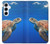 W3898 Sea Turtle Funda Carcasa Case y Caso Del Tirón Funda para Samsung Galaxy A55 5G