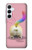 W3923 Cat Bottom Rainbow Tail Funda Carcasa Case y Caso Del Tirón Funda para Samsung Galaxy A55 5G