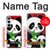 W3929 Cute Panda Eating Bamboo Funda Carcasa Case y Caso Del Tirón Funda para Samsung Galaxy A55 5G
