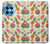 W3883 Fruit Pattern Funda Carcasa Case y Caso Del Tirón Funda para OnePlus 12R