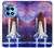 W3913 Colorful Nebula Space Shuttle Funda Carcasa Case y Caso Del Tirón Funda para OnePlus 12R