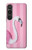 W3805 Flamingo Pink Pastel Funda Carcasa Case y Caso Del Tirón Funda para Sony Xperia 1 VI