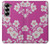 W3924 Cherry Blossom Pink Background Funda Carcasa Case y Caso Del Tirón Funda para Samsung Galaxy Z Fold 6