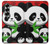 W3929 Cute Panda Eating Bamboo Funda Carcasa Case y Caso Del Tirón Funda para Samsung Galaxy Z Fold 6