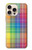 W3942 LGBTQ Rainbow Plaid Tartan Funda Carcasa Case y Caso Del Tirón Funda para iPhone 16 pro