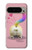 W3923 Cat Bottom Rainbow Tail Funda Carcasa Case y Caso Del Tirón Funda para Google Pixel 9 Pro XL