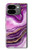 W3896 Purple Marble Gold Streaks Funda Carcasa Case y Caso Del Tirón Funda para Google Pixel 9 Pro Fold