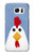 W3254 Chicken Cartoon Funda Carcasa Case y Caso Del Tirón Funda para Samsung Galaxy S7