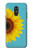 W3039 Vintage Sunflower Blue Funda Carcasa Case y Caso Del Tirón Funda para LG Q Stylo 4, LG Q Stylus