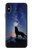 W3555 Wolf Howling Million Star Funda Carcasa Case y Caso Del Tirón Funda para iPhone X, iPhone XS