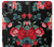 W3112 Rose Floral Pattern Black Funda Carcasa Case y Caso Del Tirón Funda para iPhone 11 Pro