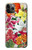 W3205 Retro Art Flowers Funda Carcasa Case y Caso Del Tirón Funda para iPhone 11 Pro