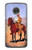 W0772 Cowboy Western Funda Carcasa Case y Caso Del Tirón Funda para Motorola Moto G7, Moto G7 Plus