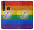 W2899 Rainbow LGBT Gay Pride Flag Funda Carcasa Case y Caso Del Tirón Funda para Motorola Moto G8 Plus